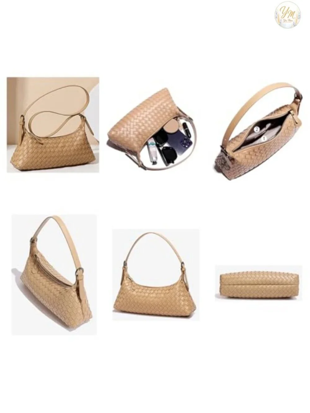 Woven Faux Leather Hobo Tote with Crossbody Strap
